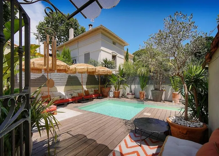 Frgk Boheme Chic Private Pool Ultrafast Wifi Villa Le Cannet